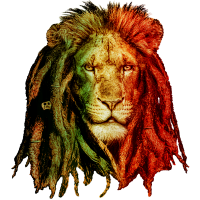 LION WITH DREADLOCKS by Pinkapple