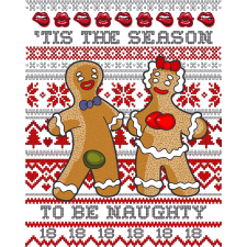 TIS THE SEASON TO BE NAUGHTY Basic Women's Tee by Simplyart
