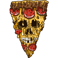 MELTING PIZZA ZOMBIE FACE by Pinkapple