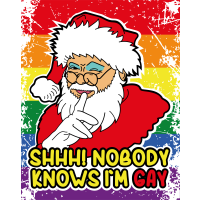 NOBODY KNOWS I'M GAY by Rainbow Designs 