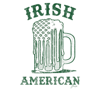 Irish American Flag St Patrick's Day Fourleaf Clover Shamrock Shenanigans Slainte Beer Mug Pub by TeeHunt