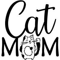 CAT MOM Mother's Day Fur Mama Cat Lover Kitty Women's Tee Black by Jasielrivera
