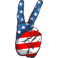 PATRIOTIC VICTORY SIGN by American Dream