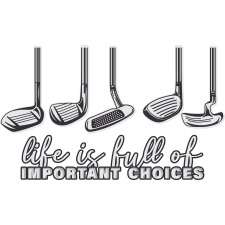 LIFE IS FULL OF IMPORTANT CHOICES  (Golf Clubs Golfing) Kid's Hoodie by Jaybmz