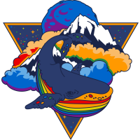 RAINBOW SPACE WHALE by Rainbow Designs 