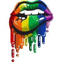 SEXY MELTING RAINBOW LIPS by Rainbow Designs 