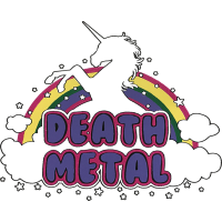 UNICORN DEATH METAL by Rainbow Designs 