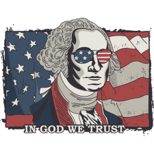GEORGE WASHINGTON Unisex Fleece Crewneck Sweatshirt by American Dream